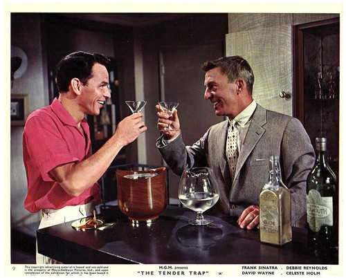 THE TENDER TRAP ORIGINAL BRITISH LOBBY CARD FRANK SINATRA COCKTAIL AT BAR