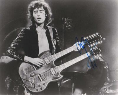 REPRINT - JIMMY PAGE Led Zeppelin Guitarist Guitar Signed 8