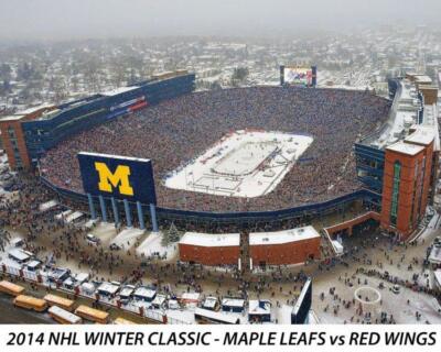 2014 WINTER CLASSIC Michigan Stadium Maple Leafs Red Wings  8 x 10 Photo Poster