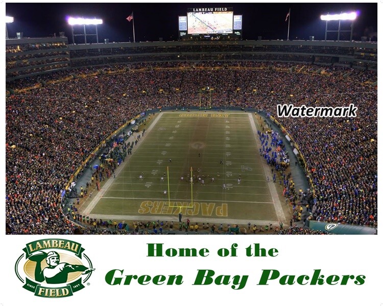 NFL Green Bay Packers Lambeau Field Color Aerial View 8 X 10