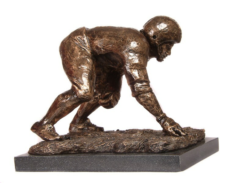 New Original Sculpture Lineman Football Trophy Award