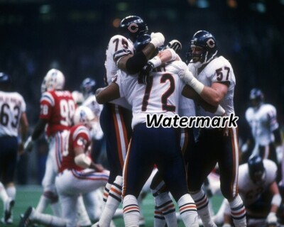 NFL Chicago Bear Mike Singletary Dan Hampton Richard Dent Color 8 X 10 Photo Pic