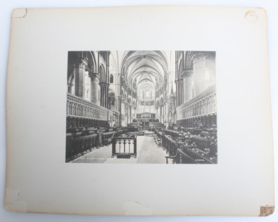 ALBUMEN PHOTO OF CANTERBURY CATHEDRAL CHOIR W/ BEAUTIFUL NATURAL LIGHT