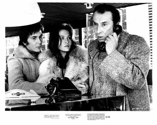 The Deadly Trap original 8x10 photo Faye Dunaway Frank Langella in French bar