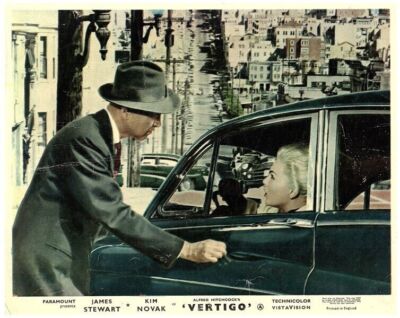 Vertigo 1958 James Stewart Kim Novak on Lombard Street San Francisco 8x10 photo