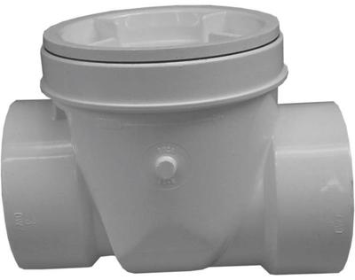NEW GENOVA 77640 USA MADE 4'' INCH SCH 40 PVC GLUE ON BACK WATER  VALVE 6179246