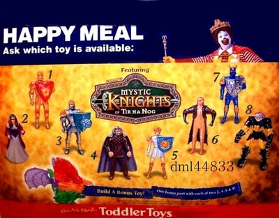 1999 McDonalds Mystic Knights MIP Complete Set - Lot of 8, Boys
