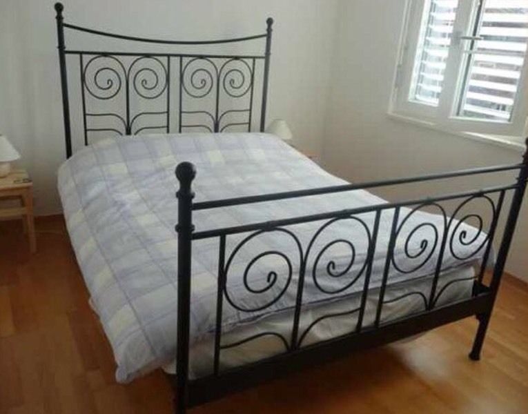 Ikea black metal double bed with mattess in Brislington 