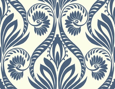 Seabrook Wallpaper in Blue, White TA21002