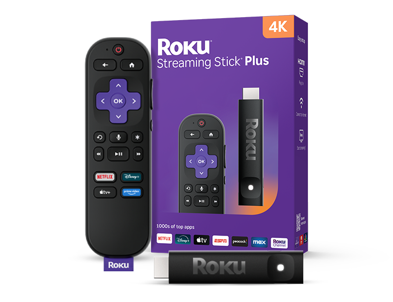 New Roku Streaming Stick Plus 4K and HDR Roku Streaming Device for TV Remote