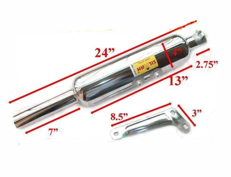 Fits Royal Enfield 350 Standard Exhaust Silencer Chrome Plated  