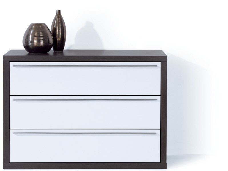 White Gloss Wenge Chest Of 3 Drawers Quality Furniture Ikea