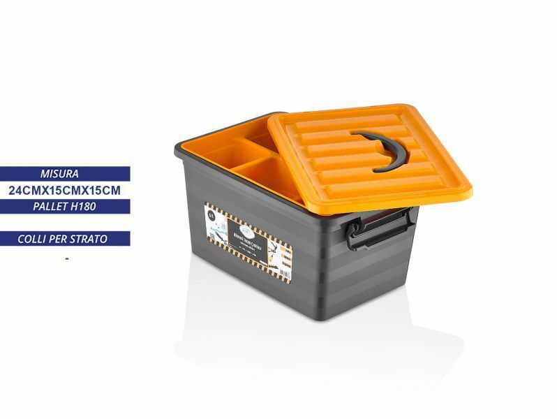 Scatola Cassetta Portautensili Porta Attrezzi Lavoro 6Lt Con Divisorio dfh