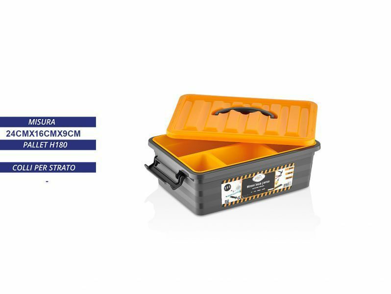 Scatola Cassetta Portautensili Porta Attrezzi Lavoro 3.8Lt Con Divisorio dfh