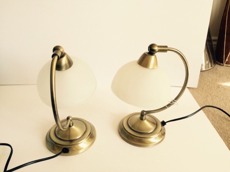Pair of touch control lamps antique brass Roland Homebase in Exeter