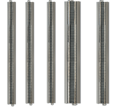 Bachmann 44584 Ho Scale E-Z Train Track Silver/Gray 36" Straight Track 5 Pcs
