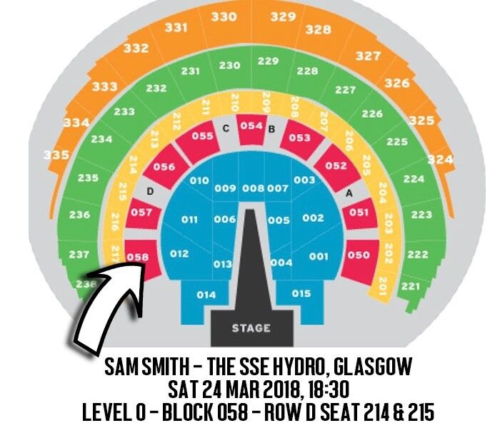 Seating Chart Hydro Glasgow