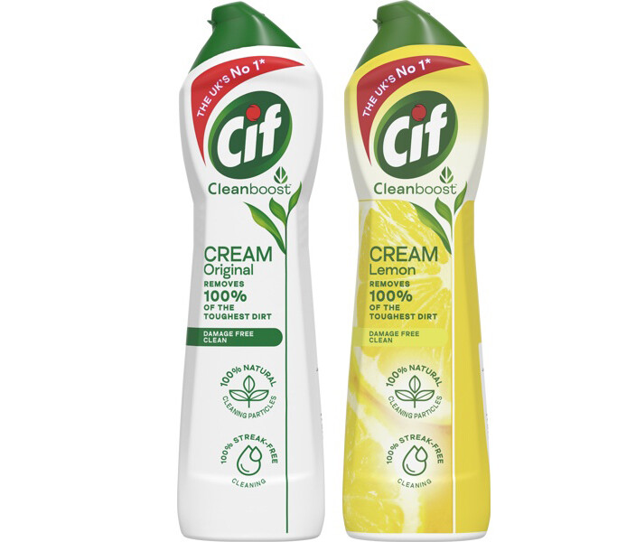 Cif Original Cream Multi Surface Cleaner 500ml 100% Natural Cleaning Particles