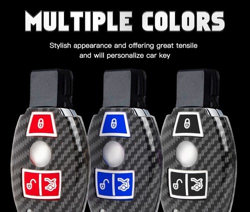 Full Seal Keyless Entry Key Protector+Keychain For Mercedes A C E G S CLA Class