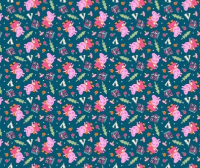 Peppa the Pig PEPPAS HAPPY PLACE Cartoon cotton sewing fabric material BTHY
