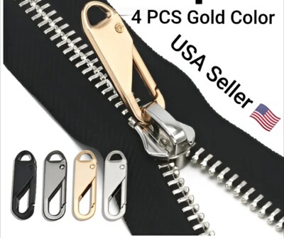 4PCS Zipper Slider Puller Instant Zipper Repair Kit Replacement Broken Buckle