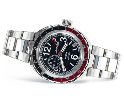 Vostok Diver Watch 960762 Black AMFIBIYA Neptune Russian Watch Automatic DE