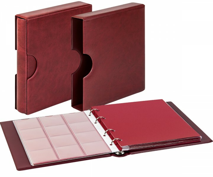 Coin Album + Case Black 10 Coin Sheets MIX Karat CLASSIC