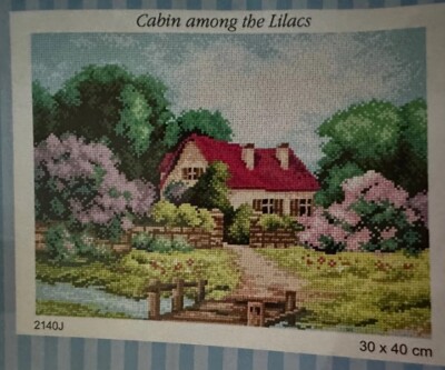 Printed needlepoint tapestry Canvas   cabin Orchidea 2140  30x40 cm