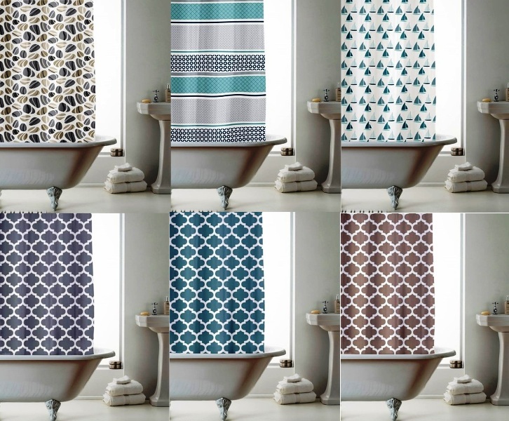 Bathroom Moroccan Modern With Bathroom Curtain X Stripy 180 Long