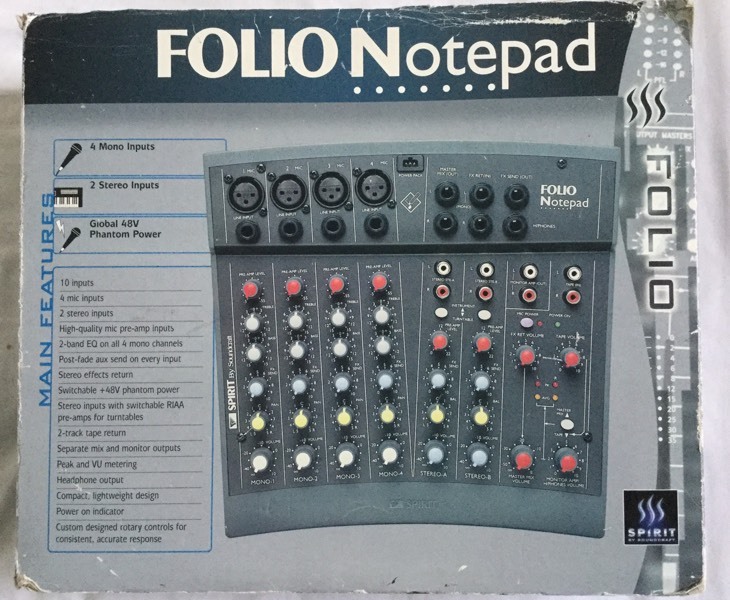 Soundcraft Spirit Folio Notepad Mixer in York, North Yorkshire Gumtree