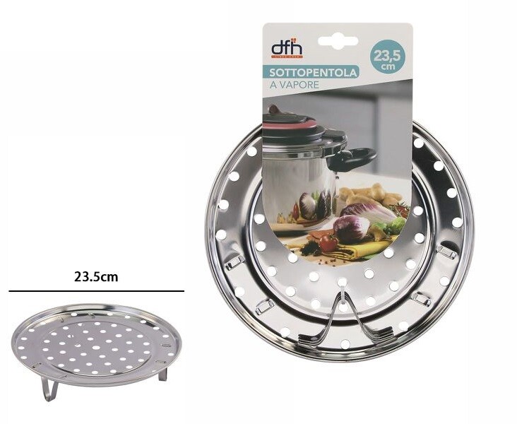 Sottopentola Per Pentola A Vapore In Acciaio Inox Diametro 23,5cm dfh