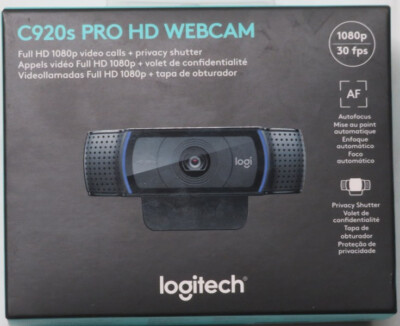 Logitech C920S HD Pro Webcam, Full HD 1080p/30fps Video Calling,