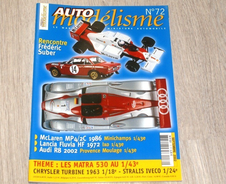 Auto Modelisme N 72 F Suber Mclaren Lancia Fluvia Audi R8 Matra 530 Chrysler 63