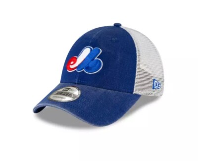 MONTREAL EXPOS 9FORTY NEW ERA 1969 COOPERSTOWN WASHED TRUCKER SNAPBACK HAT