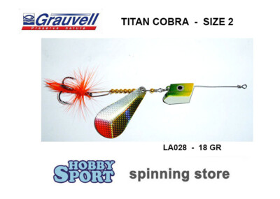ROTANTE TITAN COBRA SIZE 2 COL LA028 GOLD RED 18 GR ARTIFICIALE GRAUVELL LUCCIO