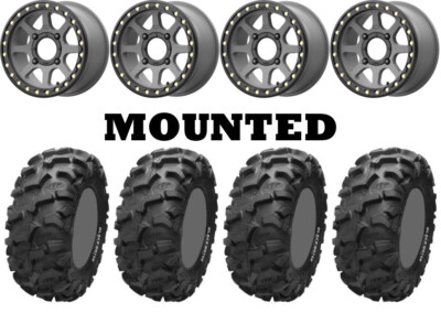 Kit 4 Blackwater Evolution 28x9-14/28x10-14 on KS234 Addict 2 Beadlock Gray TER