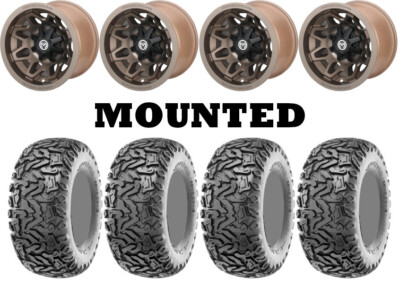 Kit 4 Maxxis Workzone Tires 26x11-12 on Moose 416X Bronze Wheels H700