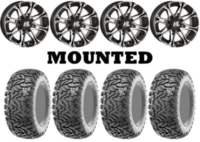 Kit 4 Maxxis Workzone Tires 26x11-12 on High Lifter HL3 Machined Wheels FXT