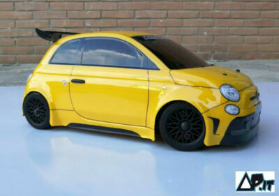 Bodywork Body RC Scale 1/10 New Fiat 500 Abarth Rallye Legend + Headlights