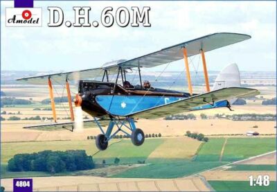 Amodel 4804 De Havilland DH.60M Metal Moth Aircraft plastic model, scale 1:48