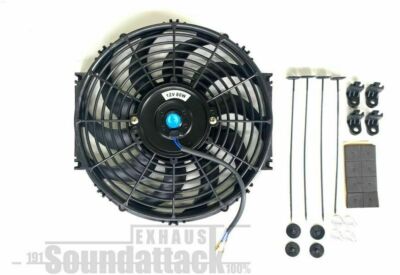 300mm Motorsport universal Kühlerlüfter 12V 80W ziehen schieben 2300rpm Turbo 