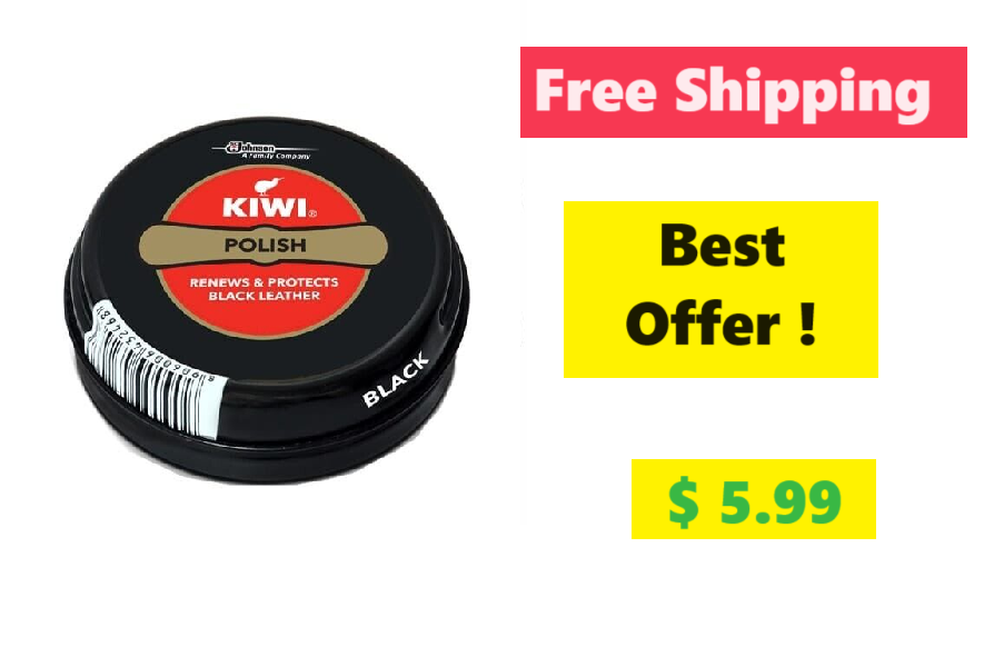 KIWI Wax Rich Shoe Polish Shine Protects & Nourishes Shoes  Black 36g