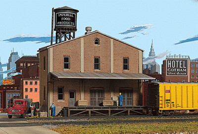 Walthers Cornerstone HO Scale Building Kit Imperial Food Products Background