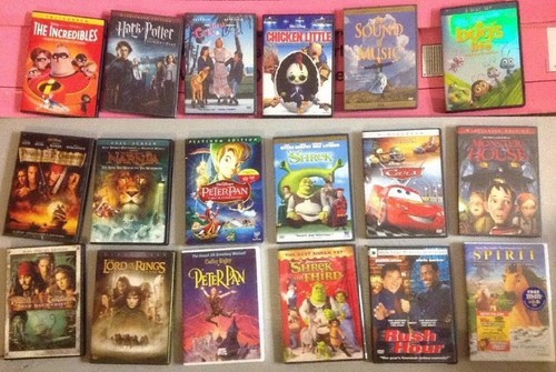 KIDS 18 DVD LOT ASSORTED Included Disney Children's Movies Action Pirates Shriek