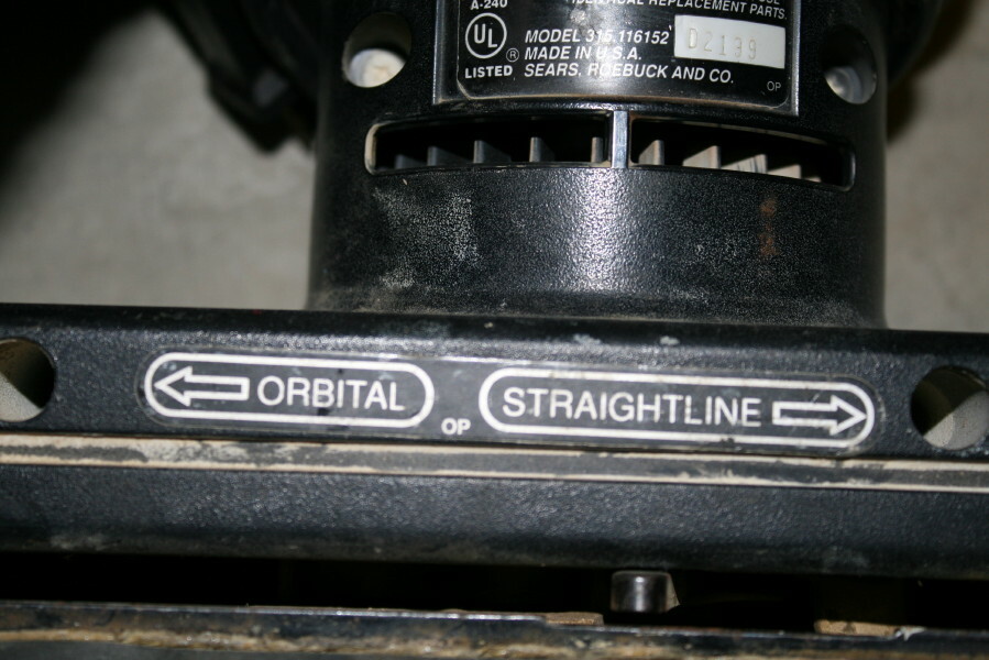 Sears Craftsman 315.116152 1/2 Sheet Dual Motion Sander 3/8HP Orbital Straight