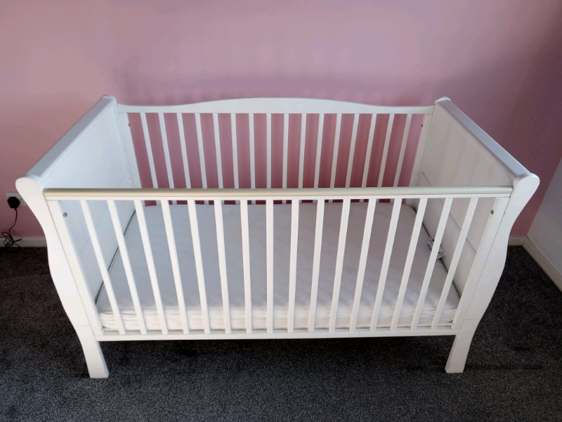 Kiddicare sleigh cot bed hot sale