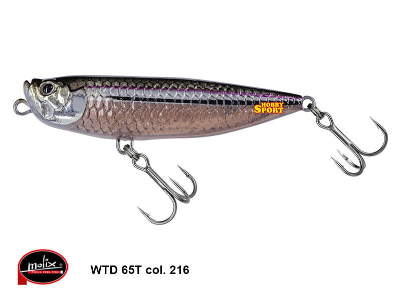 MOLIX WTD 65 FAT RATTLIN TOP WATER 6 GR 216 ATHERINA SPINNING MARE LAGO ASPIO