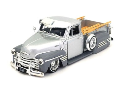 1951 Chevrolet Pickup Lowrider Two-Tone Silver Diecast 1:24 Model- Jada 34293-TS