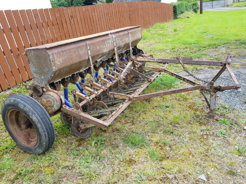 Vintage Ferguson 13 row Seed Drill tractor vintage farming garden