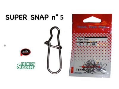 MOLIX SUPER SNAP SIZE 5 MOSCHETTONE 40 KG CONF. 10 PZ  SPINNING MARE LAGO FIUME
